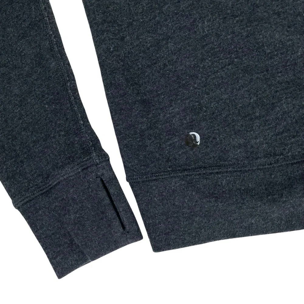 lululemon In A Cinch Long Sleeve Tee Reversible Pullover‎ Gray Stripes